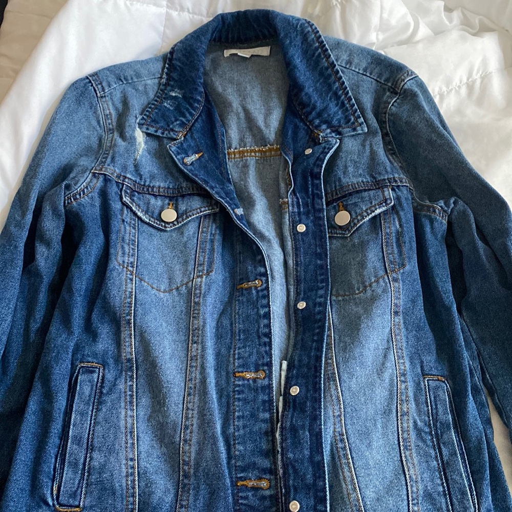 Long jean jacket